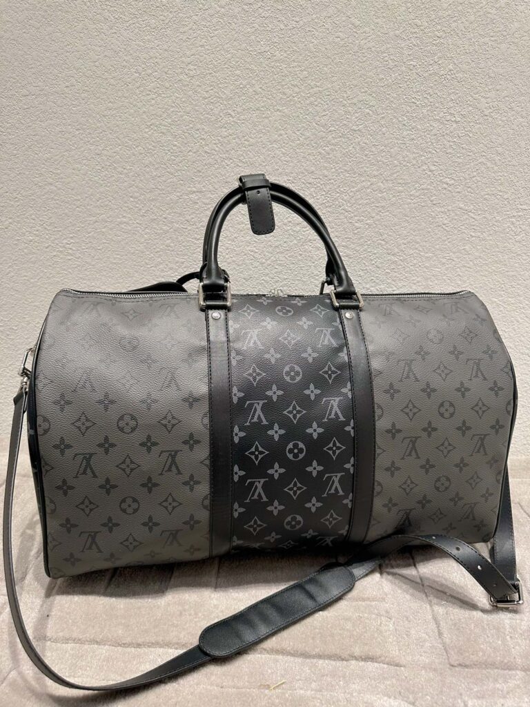 Louis Vuitton Lv Keepall Bandouli?re 50 Black Grey M45392 - Image 3