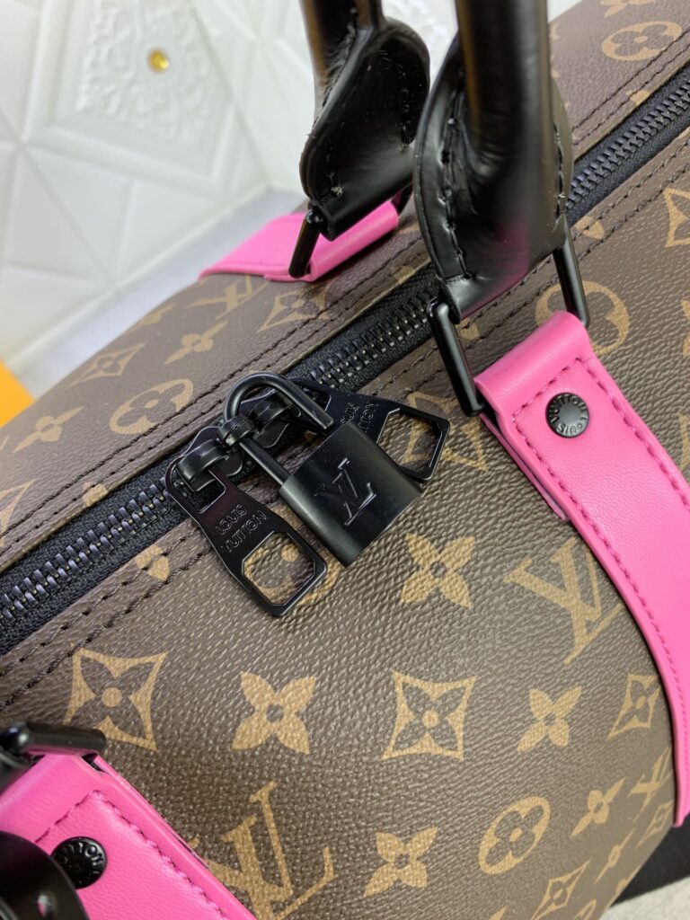 Louis Vuitton Keepall Bandouli?re 50 Brown And Pink Macassar Canvas M45866 - Image 5