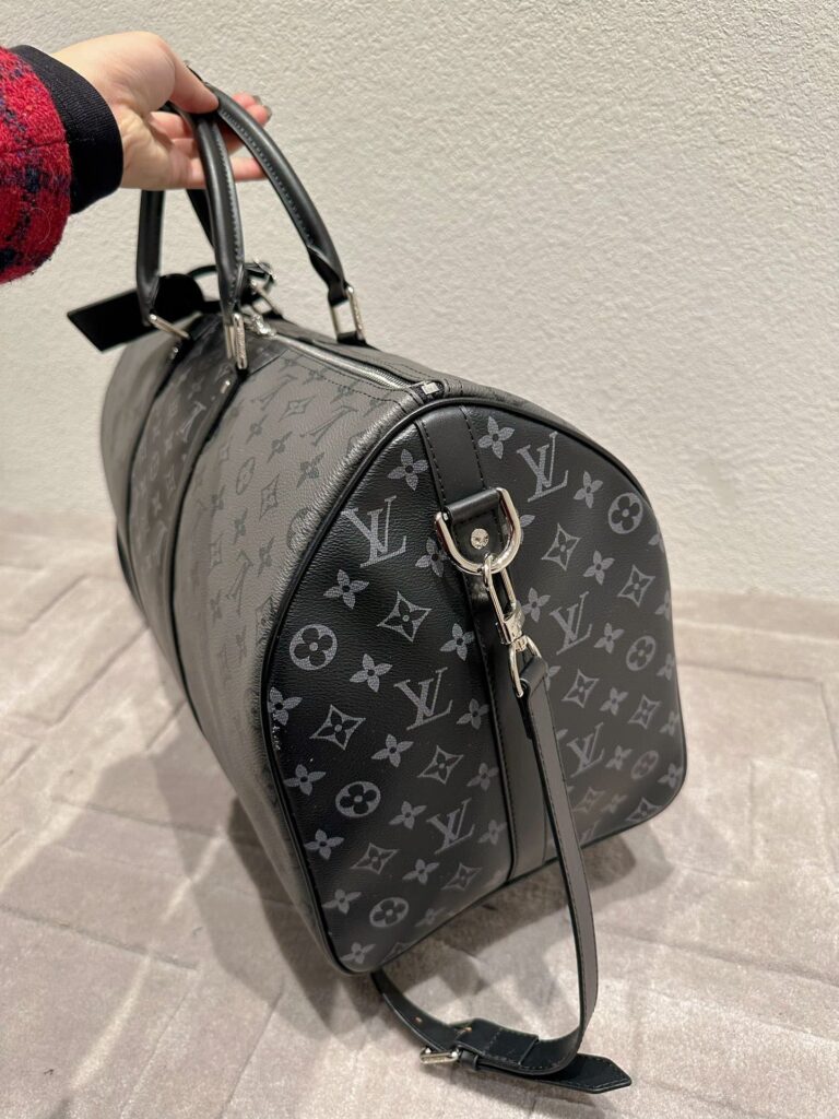Louis Vuitton Lv Keepall Bandouli?re 50 Black Grey M45392 - Image 4