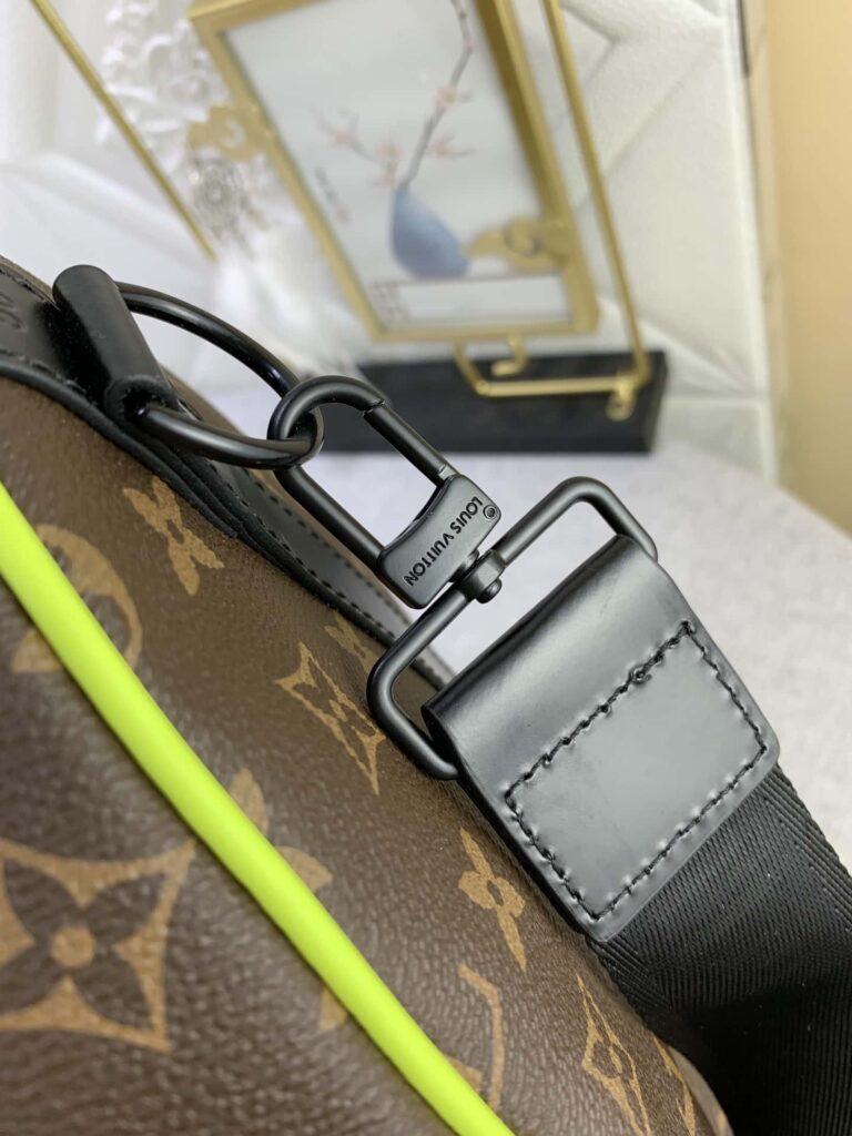 Louis Vuitton Keepall Bandouli?re 50 Brown And Chartreuse Macassar Canvas M45866 - Image 5