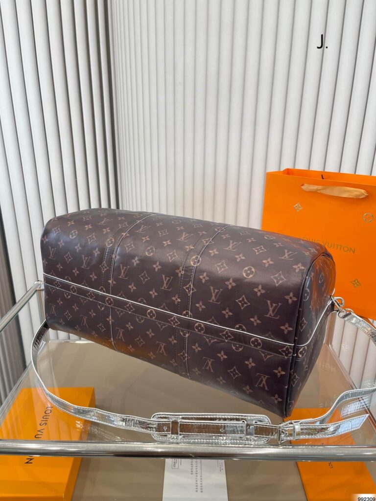 Louis Vuitton Monogram Keepall Bandouli?re Brown And Silver 45Cm - Image 5