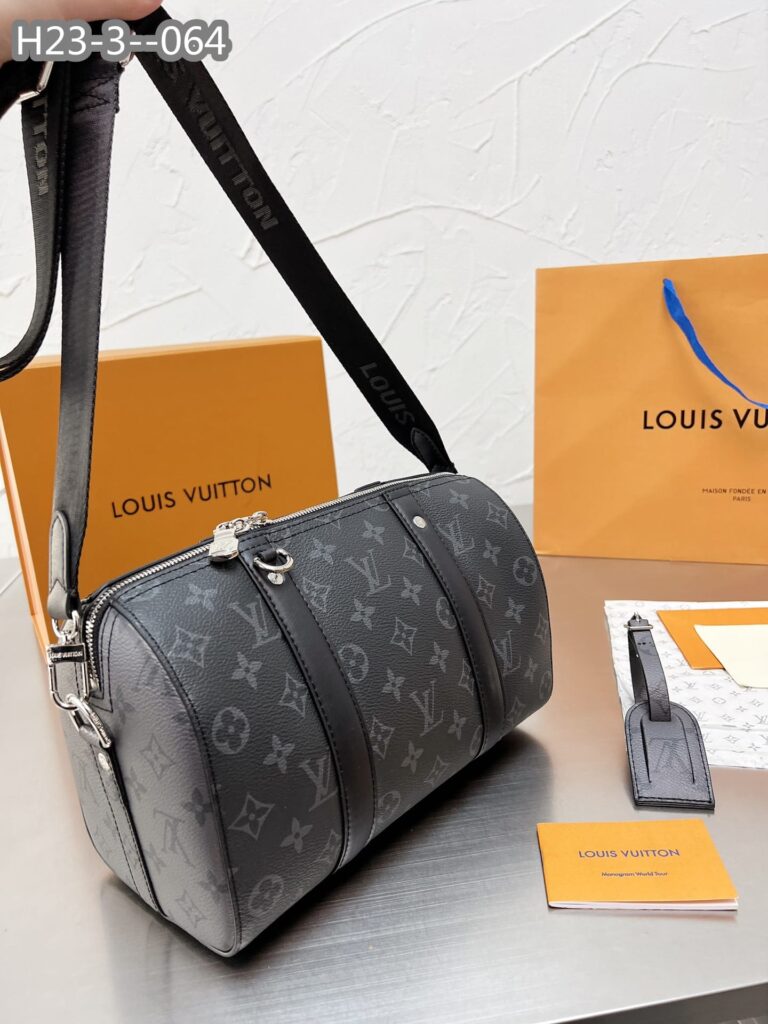 Louis Vuitton Keepall Bandouli?re 28Cm Monogram Eclipse Black M46271 - Image 5