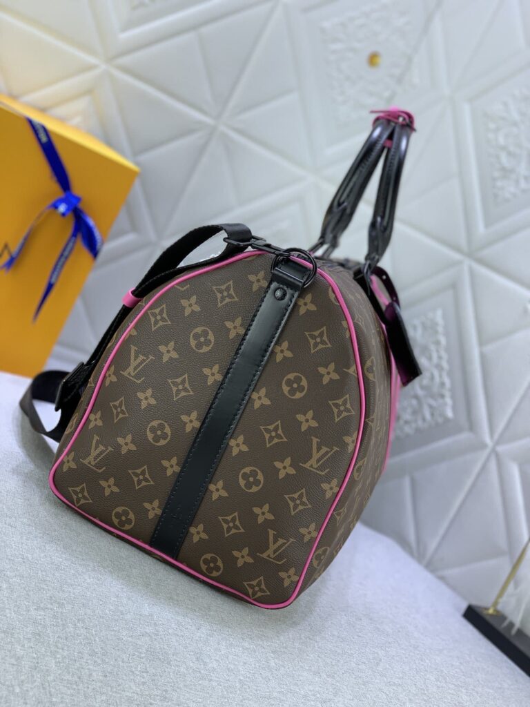 Louis Vuitton Keepall Bandouli?re 50 Brown And Pink Macassar Canvas M45866 - Image 7
