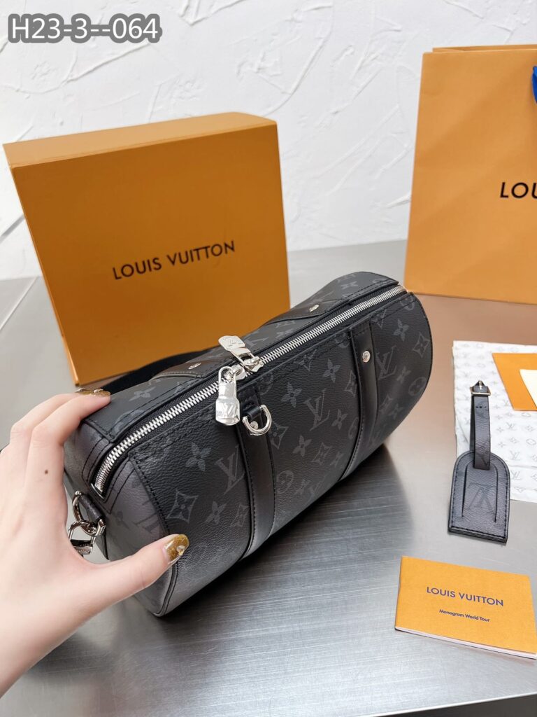 Louis Vuitton Keepall Bandouli?re 28Cm Monogram Eclipse Black M46271 - Image 6