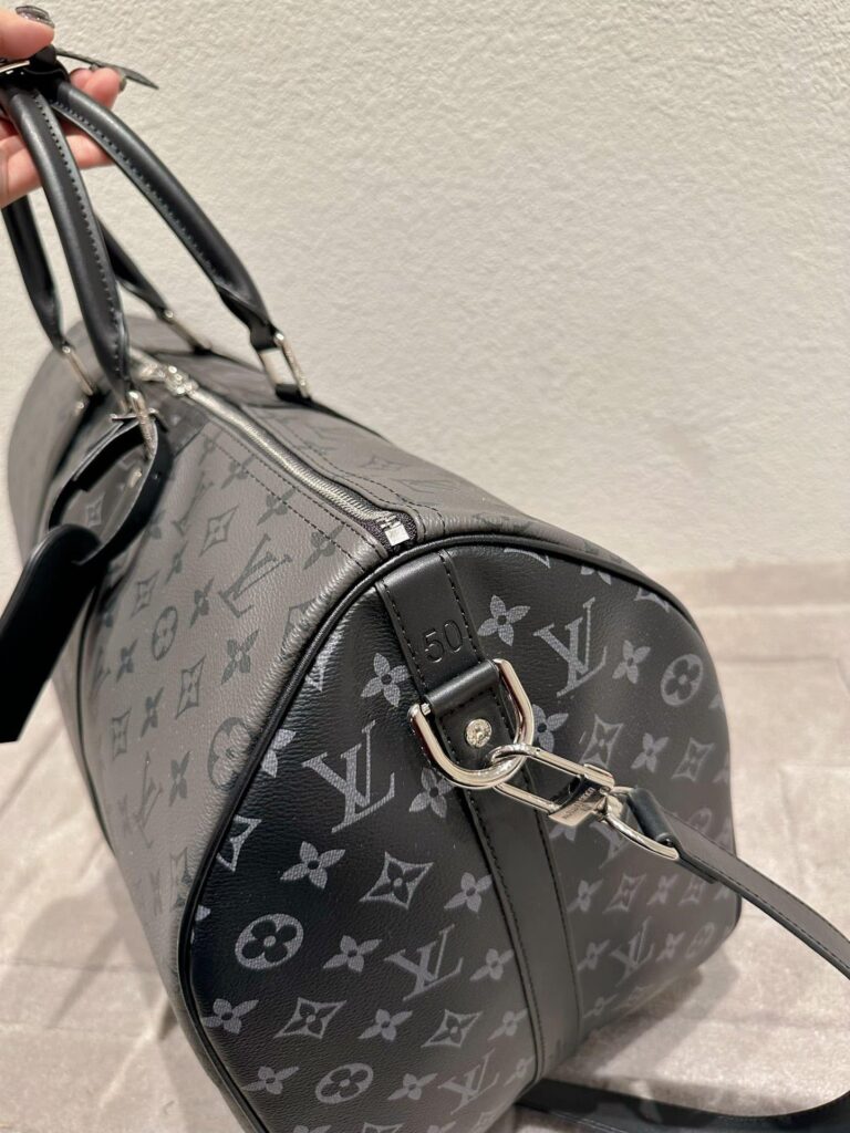 Louis Vuitton Lv Keepall Bandouli?re 50 Black Grey M45392 - Image 6