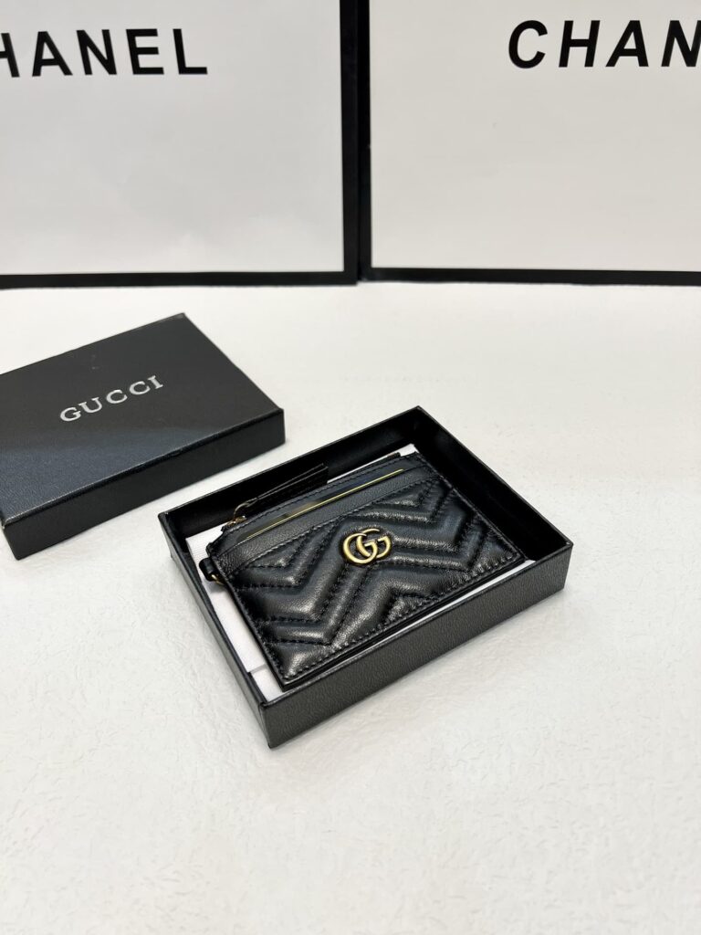 Gucci Gg Marmont 2.0 Quilted Card Holder Black 10Cm 221451F037015 - Image 9