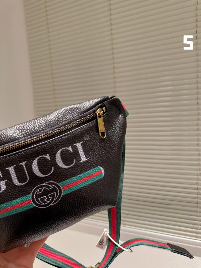Gucci Print Leather Belt Bag Black 22Cm ??527792 0Gcct 8164 - Image 8