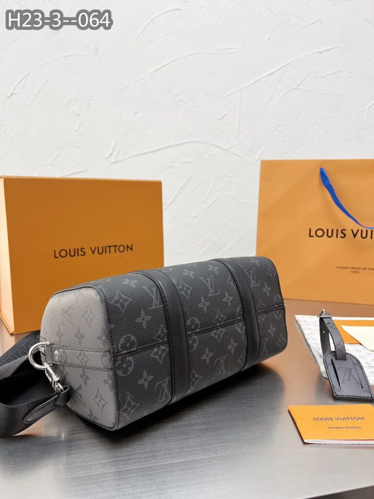 Louis Vuitton Keepall Bandouli?re 28Cm Monogram Eclipse Black M46271 - Image 8