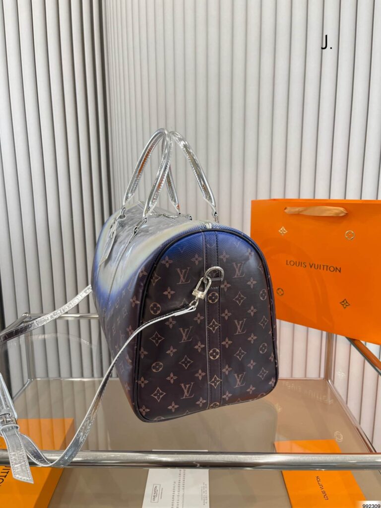 Louis Vuitton Monogram Keepall Bandouli?re Brown And Silver 45Cm - Image 9