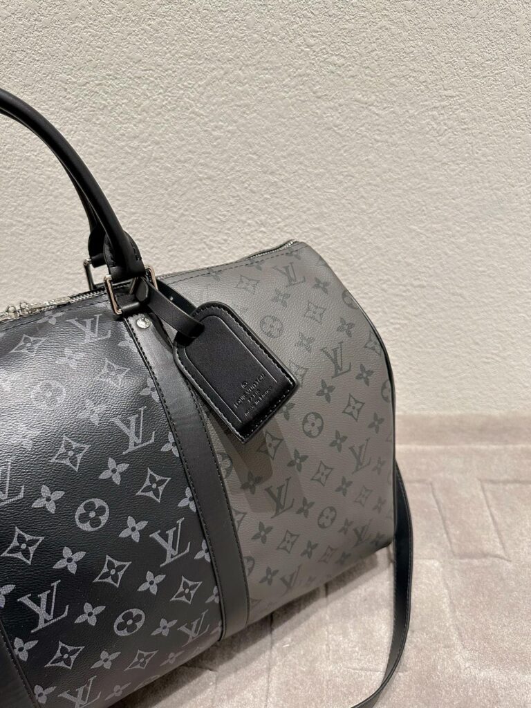 Louis Vuitton Lv Keepall Bandouli?re 50 Black Grey M45392 - Image 9