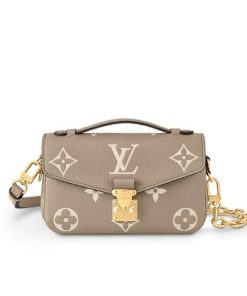 Louis Vuitton Pochette M?tis East West Bag Gray Cream 21Cm M23081