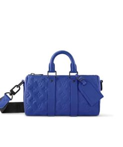 Louis Vuitton Keepall Bandouli?re Blue 25Cm M23129
