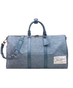 Louis Vuitton Keepall Bandouli?re 50 Bag Denim Blue 50Cm M22532