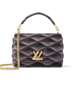 Louis Vuitton Go 14 Mm Malletage Black Pink 23Cm M23569