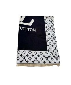 Louis Vuitton Cashmere Scarf Monogram Black