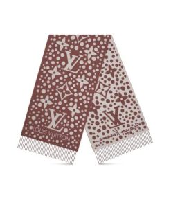 Louis Vuitton Lv X Yk Infinity Dots Scarf Brown