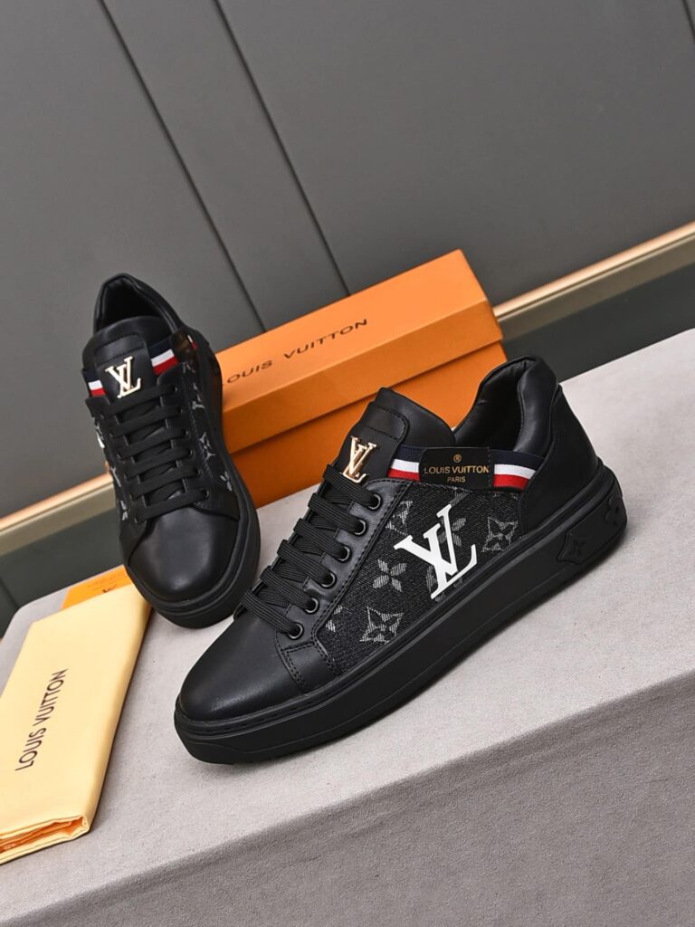 Louis Vuitton Trainer Black Denim - Image 4