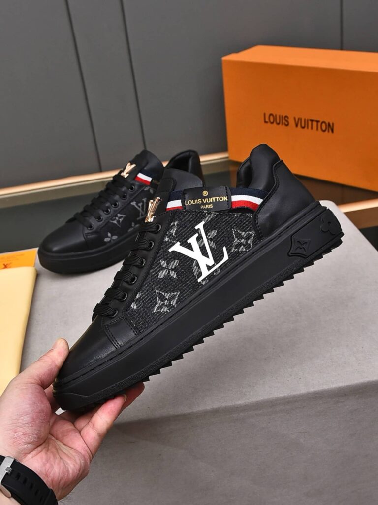 Louis Vuitton Trainer Black Denim - Image 9