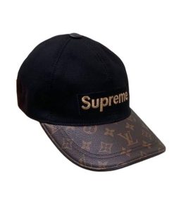 Louis Vuitton Supreme Logo Cap Black