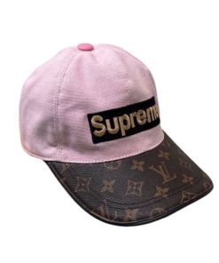 Louis Vuitton Supreme Logo Cap Pink