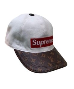 Louis Vuitton Supreme Logo Cap White