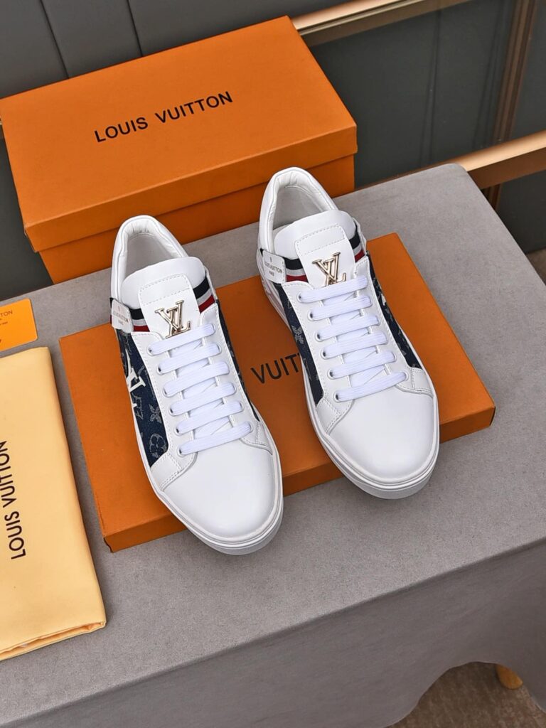 Louis Vuitton Trainer White Denim - Image 4