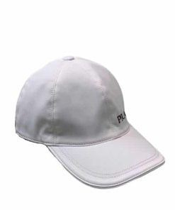 Prada Logo Letter Baseball Cap White
