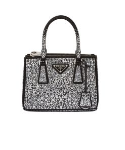 Prada Galleria Satin Mini Bag With Crystals Metal 23Cm 1Ba906 2Awl F063R V Eoy