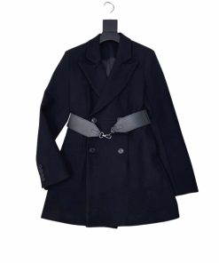 Prada Double Breasted Classic Jacket Wool Black