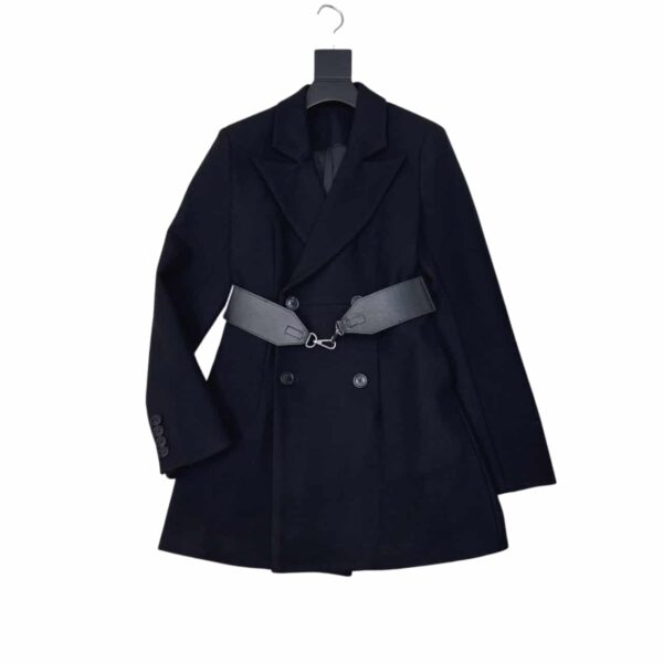 Prada Double Breasted Classic Jacket Wool Black