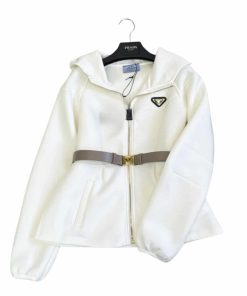 Prada  Blouson Hooded Jacket Cotton White