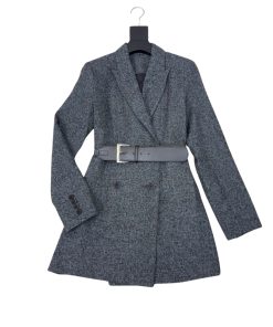 Prada Double Breasted Classic Jacket Wool Grey