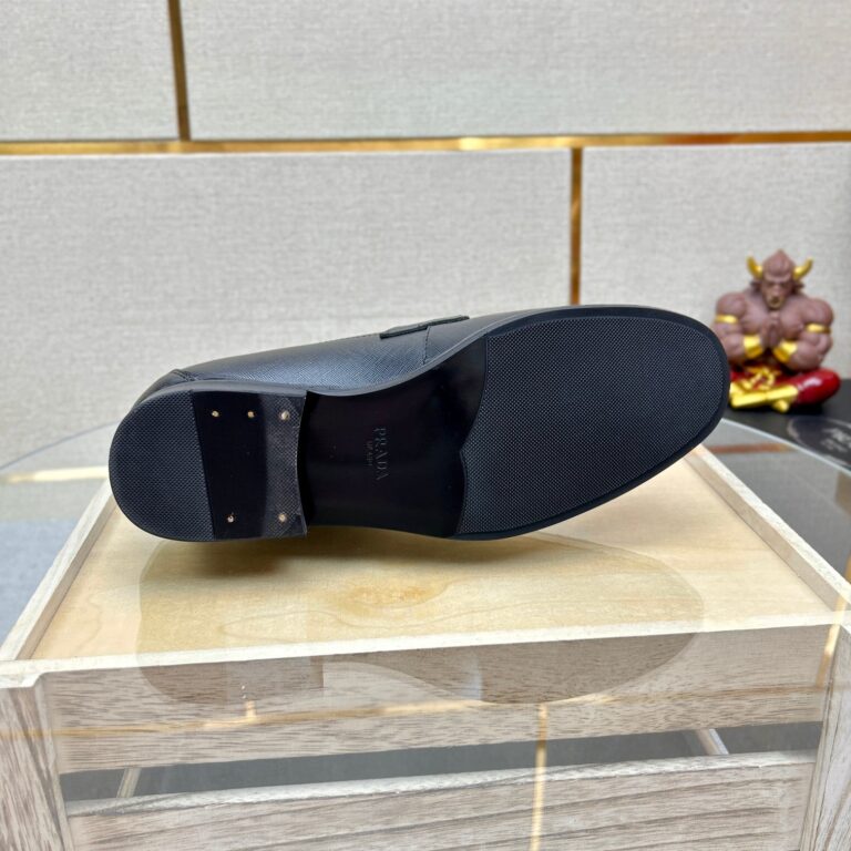 Prada  Leather Brushed Plate Bit Logo Black 2Dc215 053 F0002 F G000 - Image 2