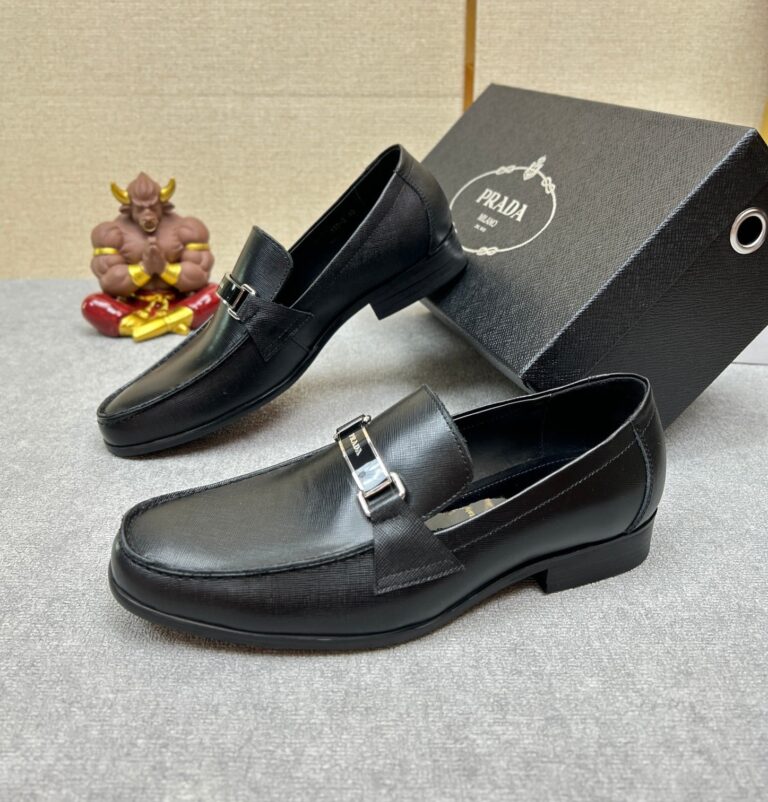 Prada  Leather Brushed Plate Bit Logo Black 2Dc215 053 F0002 F G000 - Image 7