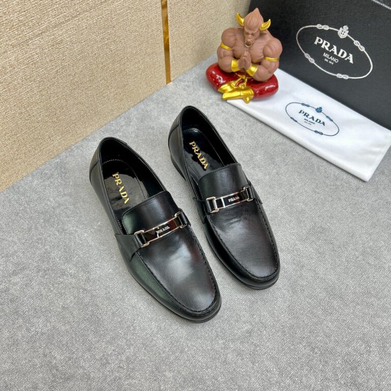 Prada  Leather Brushed Plate Bit Logo Black 2Dc215 053 F0002 F G000 - Image 10