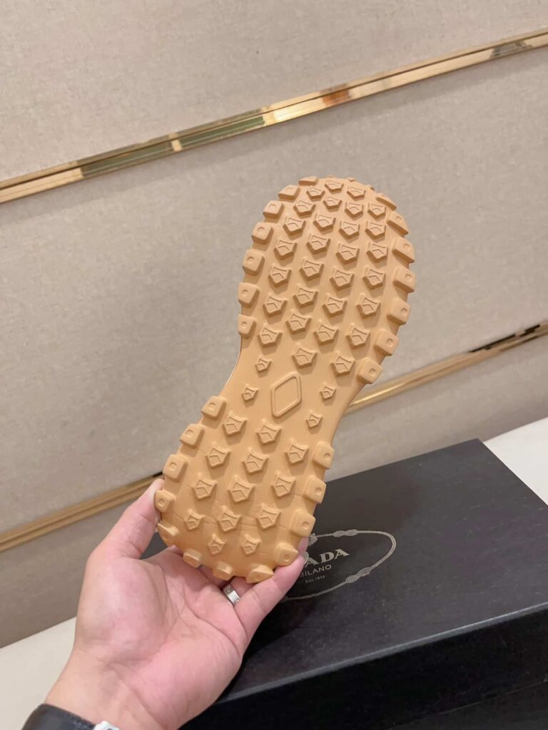 Prada Colorblock Sneakers With Logo Beige - Image 8