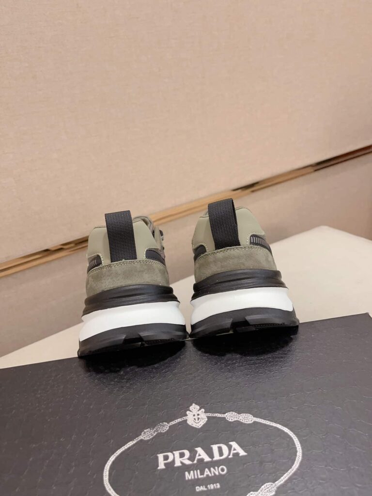 Prada Sport Sneakers Curved Line Green And Black - Image 7