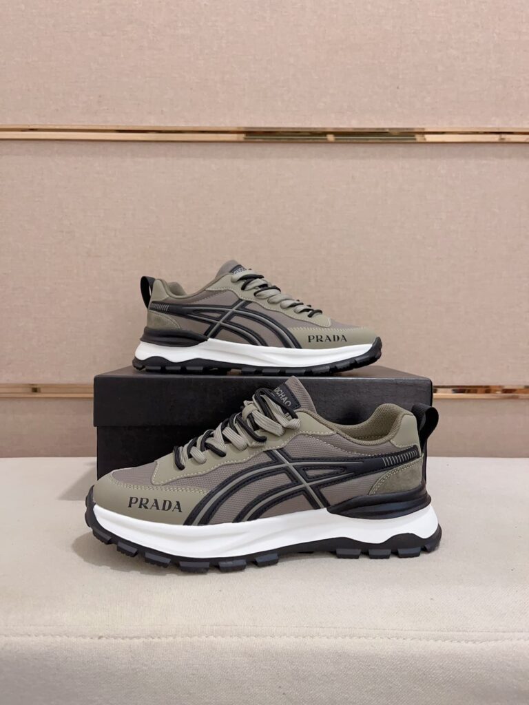 Prada Sport Sneakers Curved Line Green And Black - Image 6