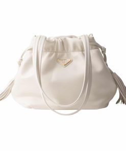 Prada Nappa Leather Shoulder Bag White 23Cm 1Bg541 2Dx8 F0009 V Ooo