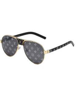 Louis Vuitton Logo Emstrongroidered Stronglack Monogram Sunglasses