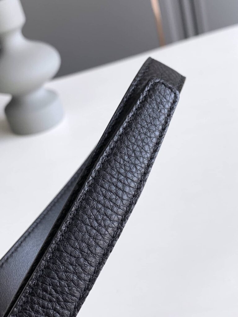 Saint Laurent Unisex Brown And Gold Suede Leather Classic 3 Passants Belt 314629 2551 - Image 4