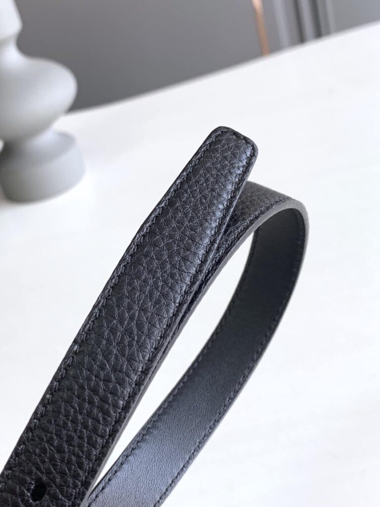 Saint Laurent Black 3 Passants Black And Silver Belt 3146292551 - Image 6