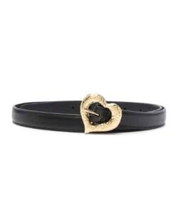 Saint Laurent Heart Thin Belt In Lambskin 640578Dsf0J1000