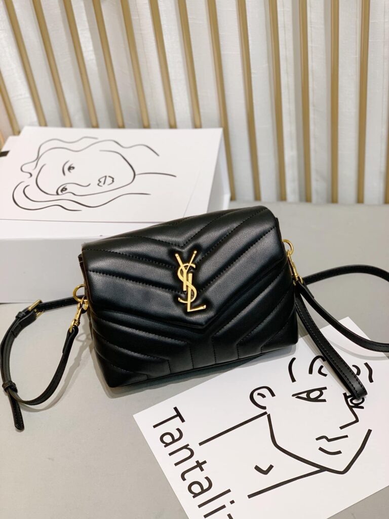 Saint Laurent Loulou Toy Strap Bag In Quilted Y Leather Black 678401Dv7071000 - Image 2