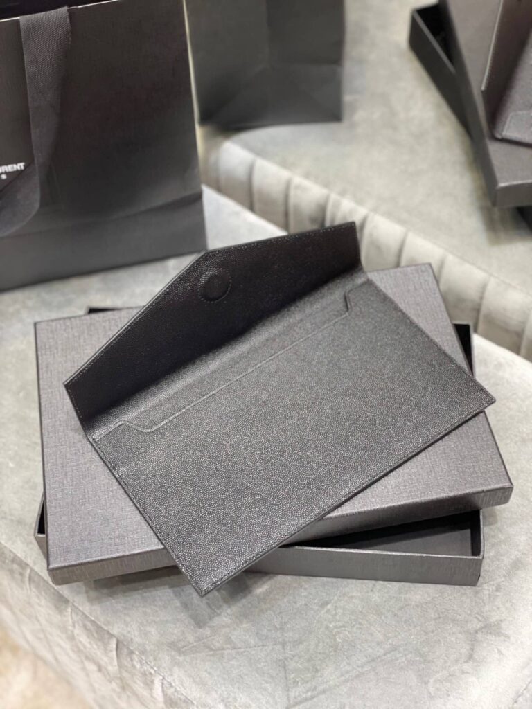 Saint Laurent Uptown Pouch In Grain De Poudre Embossed Leather 5657391Gf0J1000 - Image 3