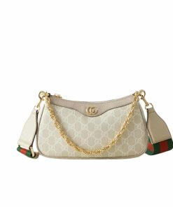 Gucci Ophidia Small Handbag Beige And White 25Cm 735145 Uulbg 9683
