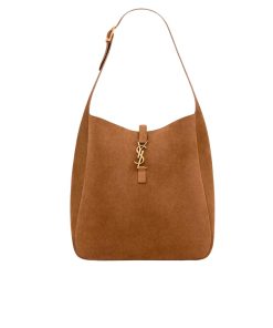 Saint Laurent Le 5 ? 7 Supple In Suede Golden Brown 20Cm