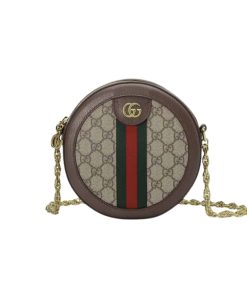 Gucci Ophidia Mini Gg Round Shoulder Bag Beige 18Cm 550618 96I3B 8745