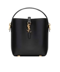 Saint Laurent Le 37 Mini Bag In Shiny Leather Black 15Cm 7658702R20W1000