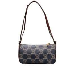Celine Baguette Shoulder Bag In Denim Blue 22Cm